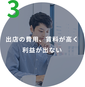 出店の費用、賃料が高く利益が出ない